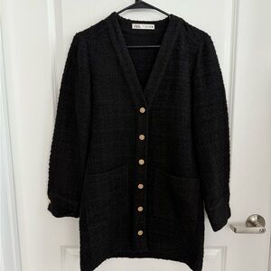 Zara Black Button-Up Women’s Sweater